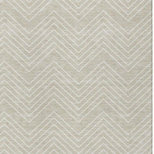 HomeRoots 9' X 12' Beige and Ivory Geometric Washable Area Rug - Durable, Stylish for Indoor & Outdoor Spaces 690067