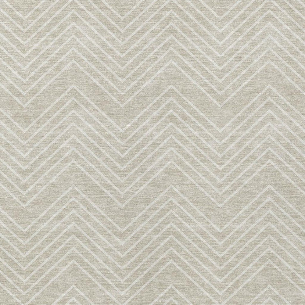 HomeRoots 10' Beige and Ivory Geometric Area Rug – Stylish, Washable, Indoor/Outdoor, Durable for High-Traffic Spaces 690068