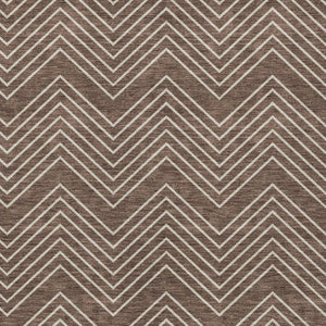 HomeRoots 8' X 10' Stylish Brown and Ivory Geometric Washable Area Rug for Indoor and Outdoor Spaces 690084