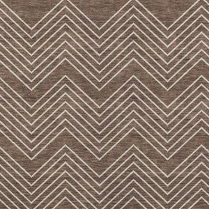 HomeRoots 9' Modern Brown and Ivory Geometric Area Rug - Washable, Durable, Ideal for Indoor & Outdoor Use 690085