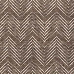 HomeRoots 10' Brown and Ivory Geometric Washable Area Rug – Durable Indoor/Outdoor Style for High-Traffic Spaces 690086