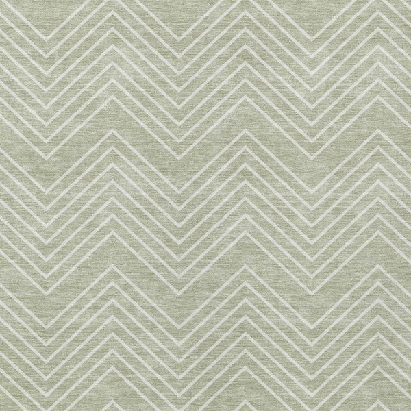 HomeRoots 8' Geometric Lime Green & Ivory Washable Area Rug - Durable, Stylish for Indoor/Outdoor Use! 690090