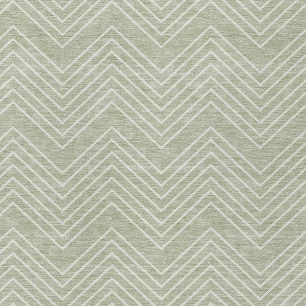 HomeRoots 9' X 12' Vibrant Lime Green & Ivory Geometric Area Rug - Washable, Indoor/Outdoor, Durable Design 690091