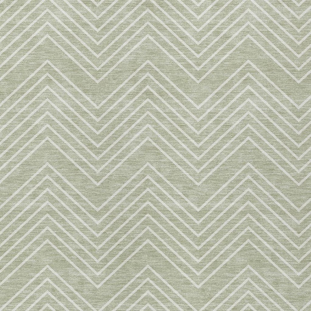 HomeRoots 10' Geometric Lime Green & Ivory Area Rug - Washable, Durable, Indoor/Outdoor Perfect for Any Space! 690092