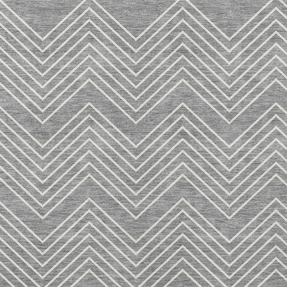 HomeRoots 5' X 8' Gray and Ivory Geometric Area Rug - Stylish, Washable, Indoor/Outdoor Durable Design for Any Space 690094