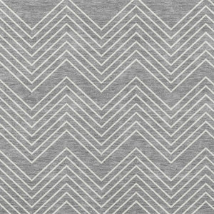 HomeRoots 5' X 8' Gray and Ivory Geometric Area Rug - Stylish, Washable, Indoor/Outdoor Durable Design for Any Space 690094