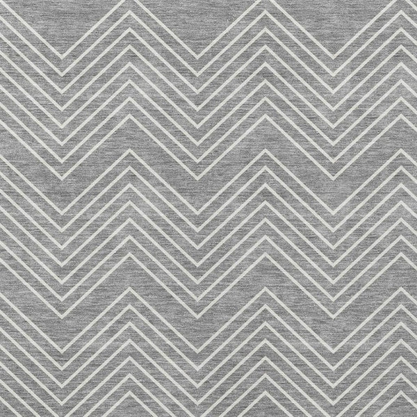 HomeRoots 5' X 8' Gray and Ivory Geometric Area Rug - Stylish, Washable, Indoor/Outdoor Durable Design for Any Space 690094