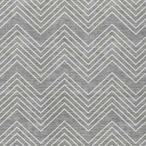 HomeRoots 9' X 12' Gray and Ivory Geometric Rug – Durable, Washable, Versatile for Indoor & Outdoor Spaces 690097