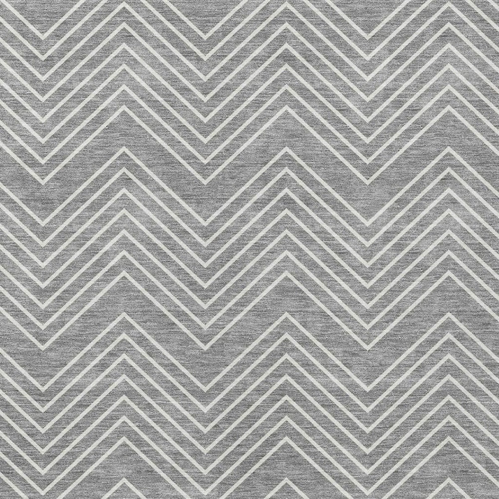 HomeRoots 10' Gray and Ivory Geometric Washable Area Rug for Indoor/Outdoor Use - Durable, Stylish, Easy Care! 690098