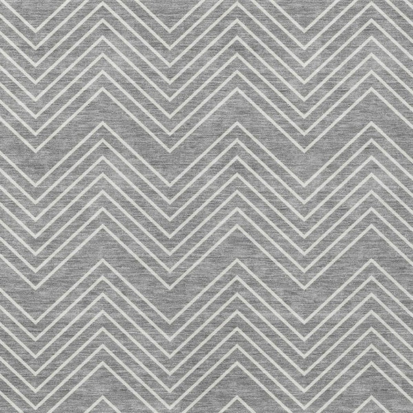 HomeRoots 10' Gray and Ivory Geometric Washable Area Rug for Indoor/Outdoor Use - Durable, Stylish, Easy Care! 690098