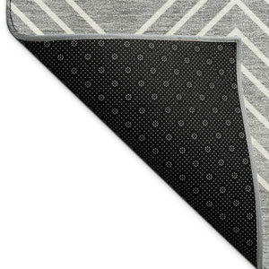 HomeRoots 10' Gray and Ivory Geometric Washable Area Rug for Indoor/Outdoor Use - Durable, Stylish, Easy Care! 690098