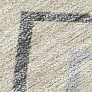 HomeRoots 5' X 8' Beige Gray Washable Geometric Area Rug - Stylish Indoor/Outdoor Design for High Traffic Areas 690112