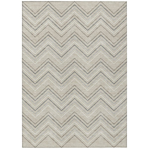 HomeRoots 8' X 10' Modern Geometric Washable Area Rug - Versatile Indoor/Outdoor Decor for High-Traffic Spaces 690114