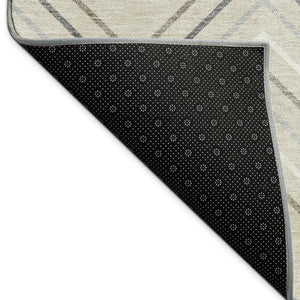 HomeRoots 8' X 10' Modern Geometric Washable Area Rug - Versatile Indoor/Outdoor Decor for High-Traffic Spaces 690114