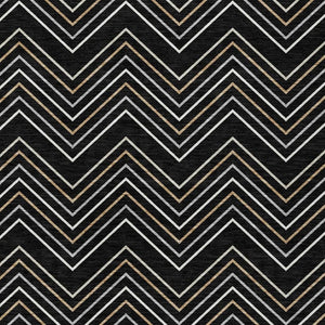 HomeRoots 9' X 12' Geometric Washable Area Rug in Black, Ivory & Copper – Stylish, Durable & Easy-Care Design 690121