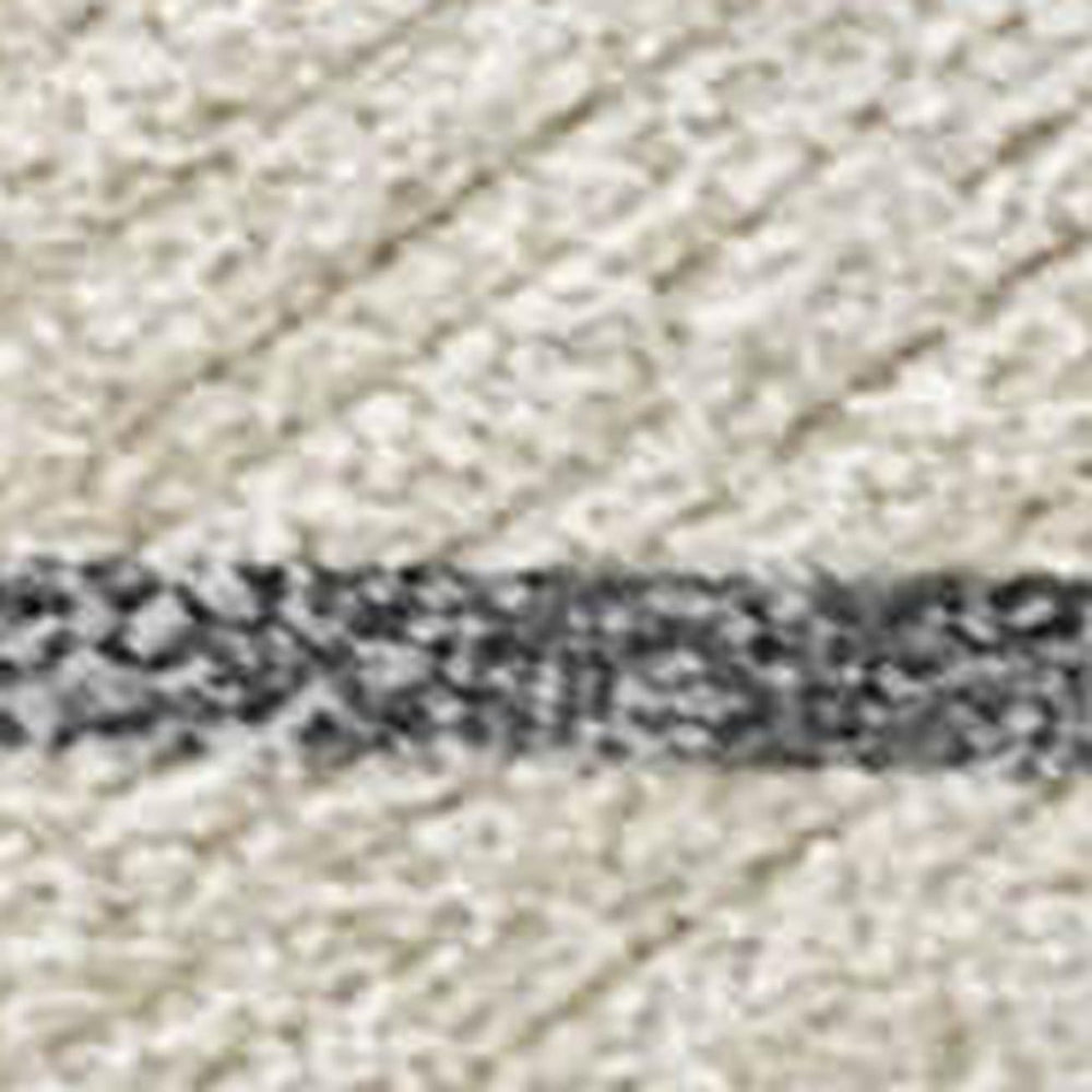 HomeRoots 5' Striped Washable Indoor Outdoor Area Rug - Durable Beige, Ivory & Brown Design for High-Traffic Spaces 690154