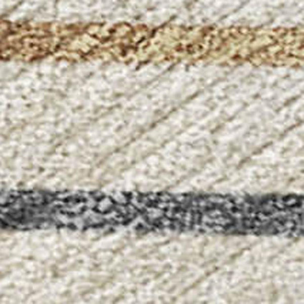 HomeRoots 10' Machine-Washable Beige, Ivory & Brown Striped Area Rug - Durable Indoor/Outdoor Decor for Homes 690158
