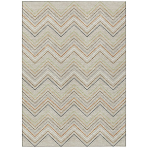 HomeRoots 10' Machine-Washable Beige, Ivory & Brown Striped Area Rug - Durable Indoor/Outdoor Decor for Homes 690158