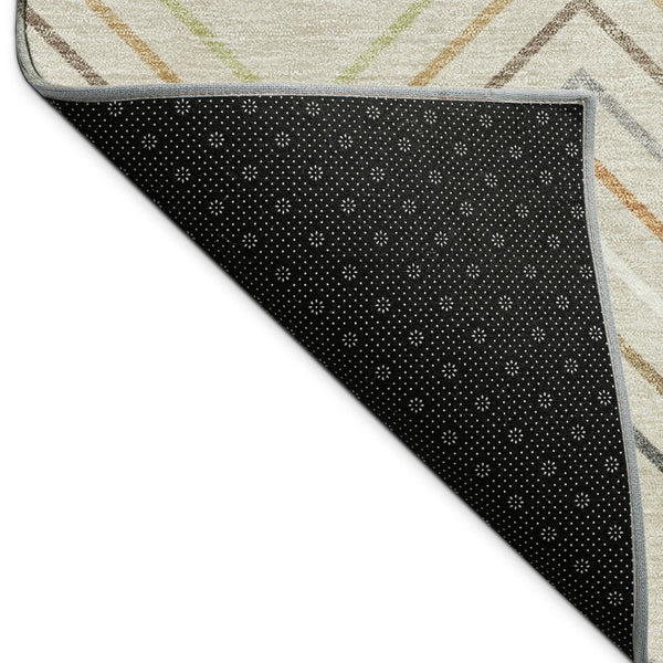 HomeRoots 10' Machine-Washable Beige, Ivory & Brown Striped Area Rug - Durable Indoor/Outdoor Decor for Homes 690158