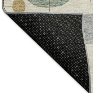 HomeRoots 9' X 12' Washable Geometric Area Rug in Beige, Brown & Gray - Stylish Durability for Indoors & Outdoors 690199
