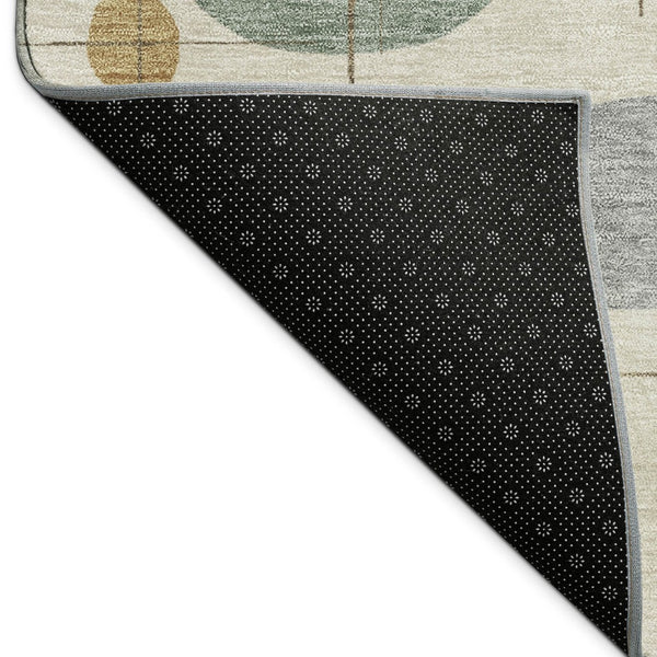 HomeRoots 10' Modern Geometric Area Rug in Beige, Brown, and Gray - Washable, Durable for Indoor & Outdoor Use 690200