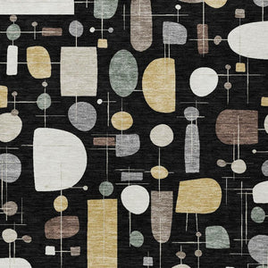 HomeRoots 10' Geometric Washable Indoor Outdoor Area Rug in Black, Brown & Gray - Durable, Stylish & Versatile 690206