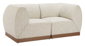 Zuo Modern Christy Armless Chair - Stylish Modern Design With Durable Outdoor Fabric For Ultimate Comfort Beige 100% Polyester,Aluminum 704147-zuo-modern