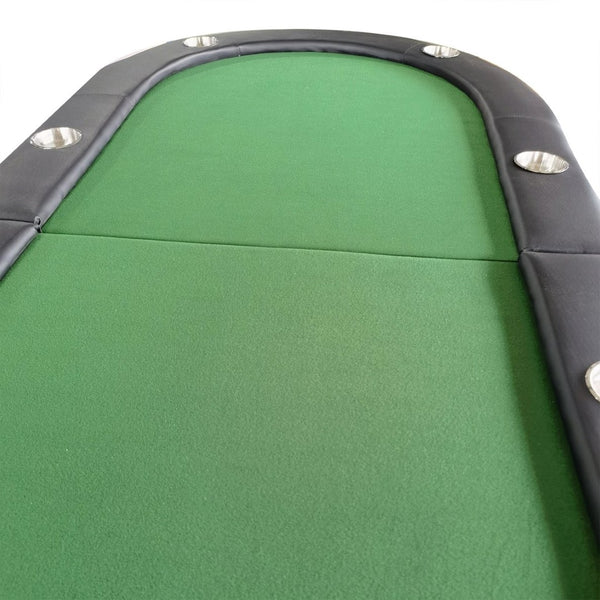 English Elm Ino Design Foldable 8 Player Poker Table with Cup Holders and Padded Vinyl Rails Green W2748P221627