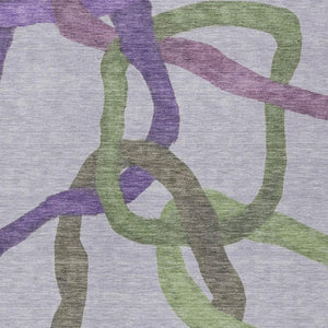HomeRoots 8' X 10' Durable Lavender Green & Brown Abstract Area Rug - Ideal for Indoor & Outdoor Spaces 690264