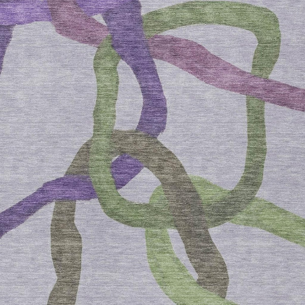 HomeRoots 8' X 10' Durable Lavender Green & Brown Abstract Area Rug - Ideal for Indoor & Outdoor Spaces 690264