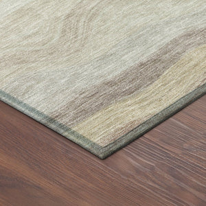 HomeRoots 10' Washable Beige Brown Ivory Striped Area Rug for Indoor/Outdoor Use – Durable, Stylish, Easy Care! 690392