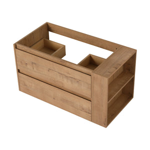 English Elm 36" Wall Mounting Bathroom Vanity with Soft-Close 2/3 Drawers, Adjustable Side Shelf, Water-Resistant Finish W999P168519