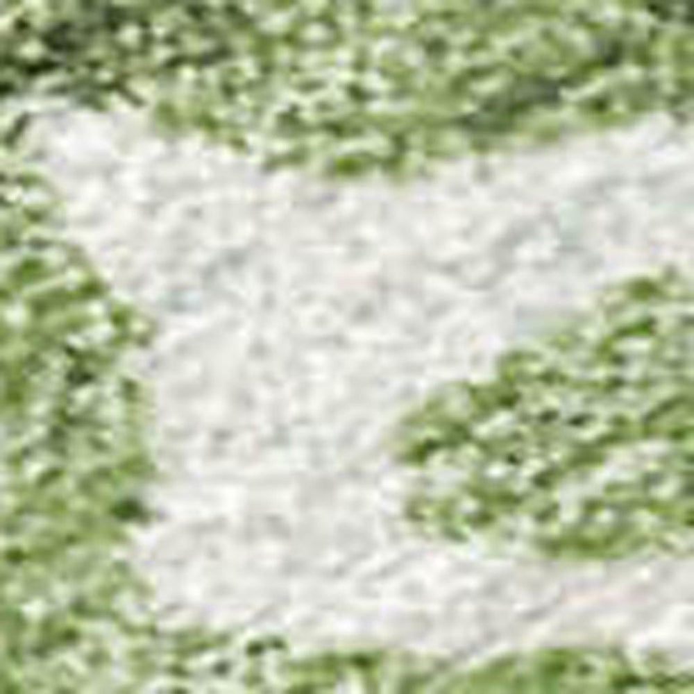 HomeRoots 5' Artichoke Green, Gold & Pewter Striped Washable Area Rug - Perfect for Indoor & Outdoor Spaces! 690430