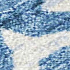HomeRoots 5' Striped Indoor Outdoor Area Rug - Blue, Ivory & Brown, Washable, Durable, Perfect for High-Traffic Spaces 690436