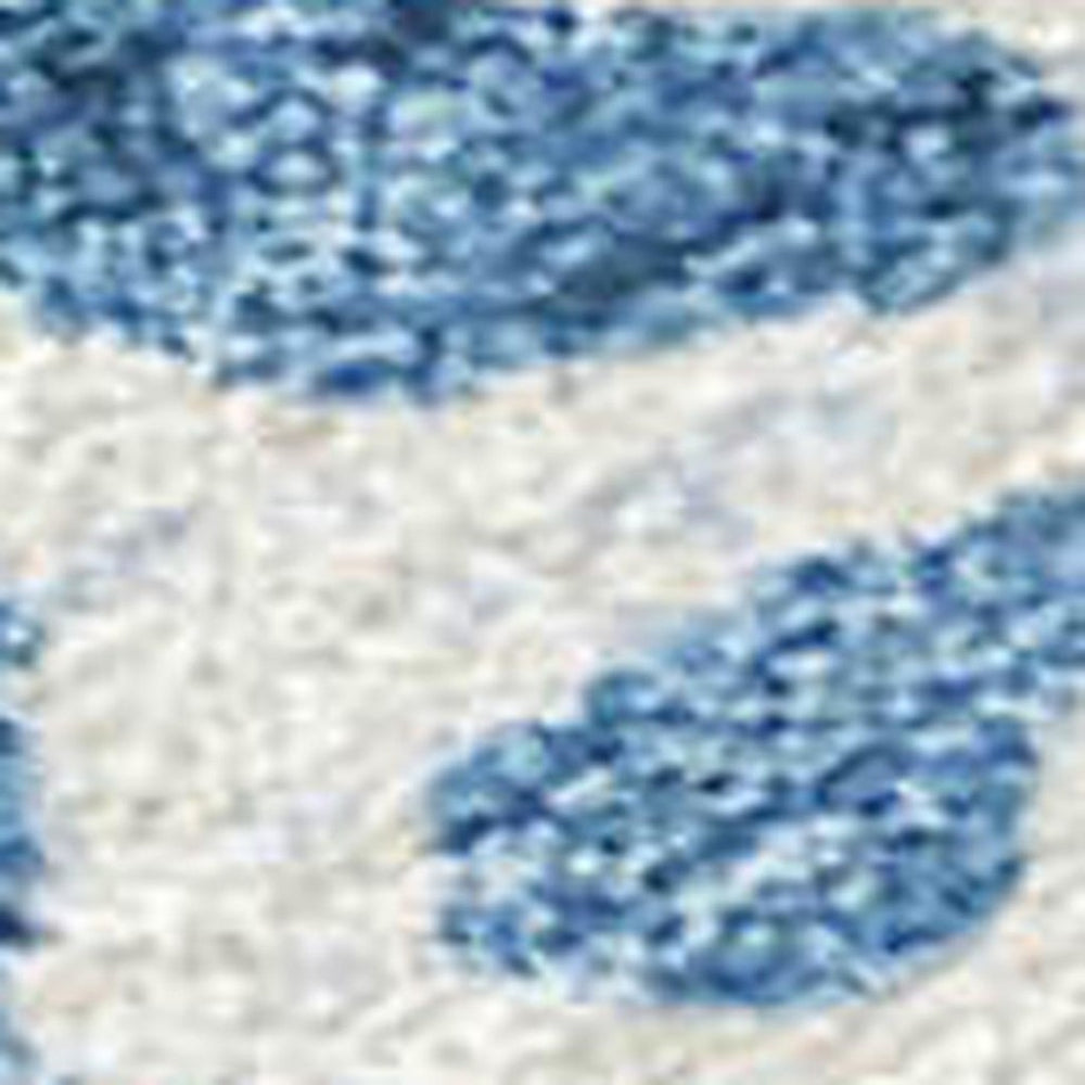 HomeRoots 8' Blue Ivory and Brown Striped Washable Area Rug – Durable Indoor/Outdoor Style for Every Space 690438
