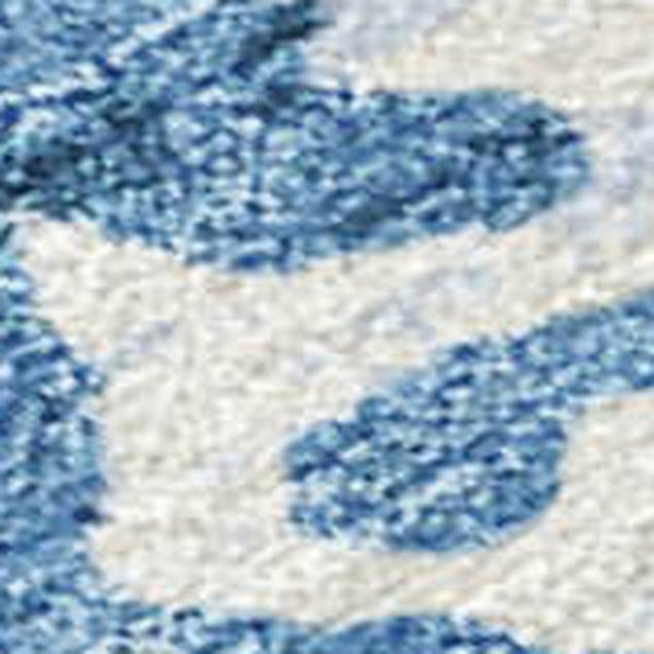 HomeRoots 10' Blue Ivory and Brown Striped Washable Area Rug - Durable for Indoor & Outdoor Use, Easy Clean! 690440