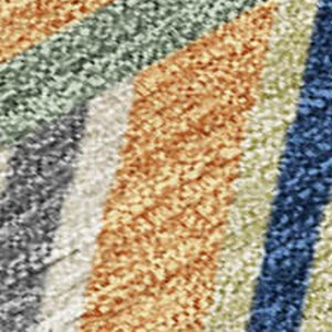 HomeRoots 8' X 10' Washable Patchwork Area Rug in Beige, Brown, and Blue - Perfect for Indoor & Outdoor Use 690468