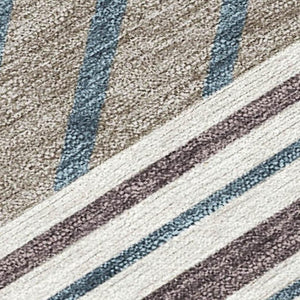 HomeRoots 8' X 10' Stylish Copper, Ivory & Blue Patchwork Indoor/Outdoor Area Rug – Machine Washable & Durable! 690480
