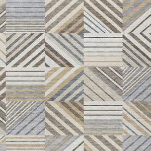 HomeRoots 8' X 10' Washable Ivory, Gray & Brown Patchwork Area Rug – Perfect for Indoor/Outdoor Spaces! 690492