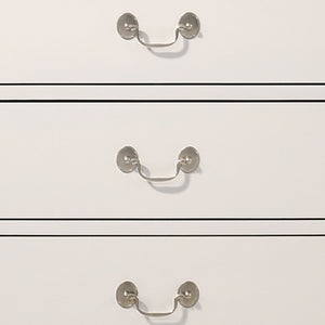 English Elm Louis Louis Phillipe G3160-BC 4 Drawer Chest with Carved Bases Curved Mouldings and Durable Drawers White 22 L x 37 W x 47 H B078108233