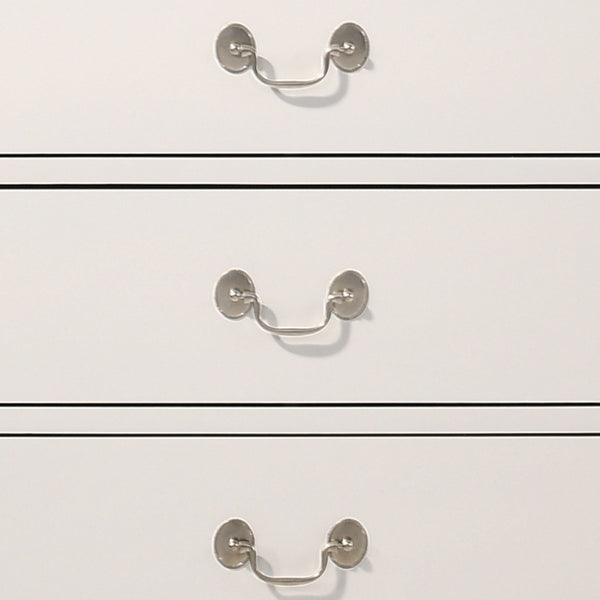 English Elm Louis Louis Phillipe G3160-BC 4 Drawer Chest with Carved Bases Curved Mouldings and Durable Drawers White 22 L x 37 W x 47 H B078108233