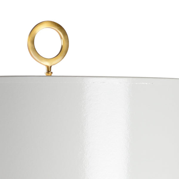 Chelsea House Frankfurt Porcelain Lamp — Tall White Glazed Accent Light For Bedside, Console & Modern Interiors 69053