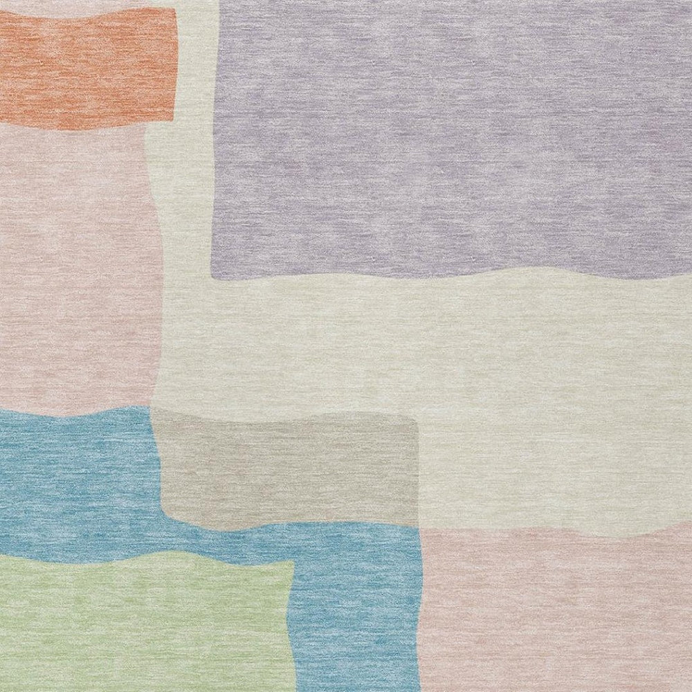 HomeRoots 5' Pink Lavender Coral Abstract Washable Area Rug – Stylish Indoor/Outdoor Accent for Any Space! 690538