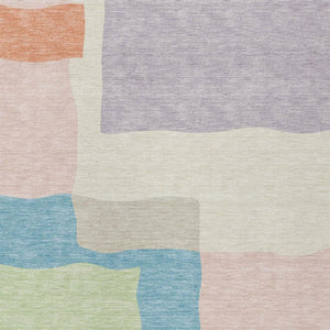 HomeRoots 5' Pink Lavender Coral Abstract Washable Area Rug – Stylish Indoor/Outdoor Accent for Any Space! 690538
