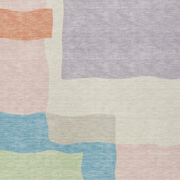 HomeRoots 10' Modern Abstract Washable Area Rug in Pink, Lavender & Coral - Perfect for Indoor & Outdoor Use! 690542