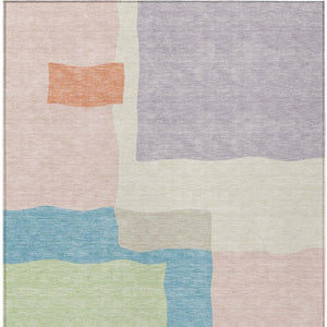 HomeRoots 10' Modern Abstract Washable Area Rug in Pink, Lavender & Coral - Perfect for Indoor & Outdoor Use! 690542