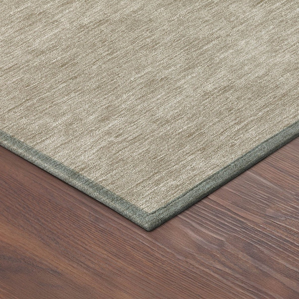 HomeRoots 8' Teal Blue Beige Ivory Round Abstract Rug - Washable, Durable, Indoor/Outdoor, Modern Design 690551