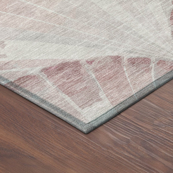 HomeRoots 8' Blush and Ivory Seashell Rug - Durable, Washable, Coastal Charm for Indoor & Outdoor Spaces! 690569