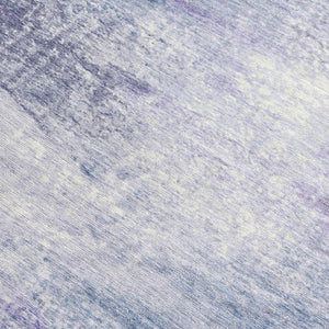 HomeRoots 8' X 10' Abstract Indoor Outdoor Area Rug in Lavender Blue & Ivory - Durable, Washable & Stylish! 690594