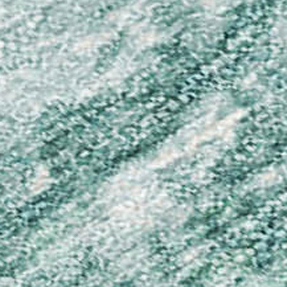 HomeRoots 8' X 10' Abstract Washable Area Rug in Mint Green, Teal Blue, Ivory—Perfect for Indoor/Outdoor Use! 690600